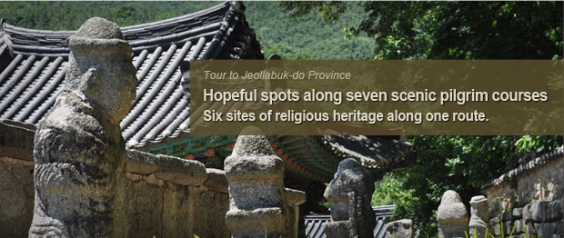 Hopeful spots along seven scenic pilgrim courses  Six sites of religious heritage along one route.