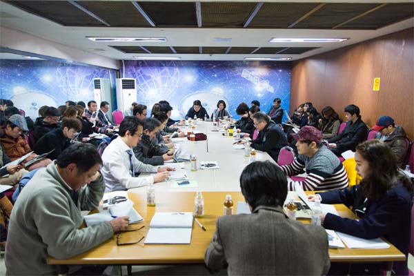 “Golden Cross” team are gathered to read script for the first time.